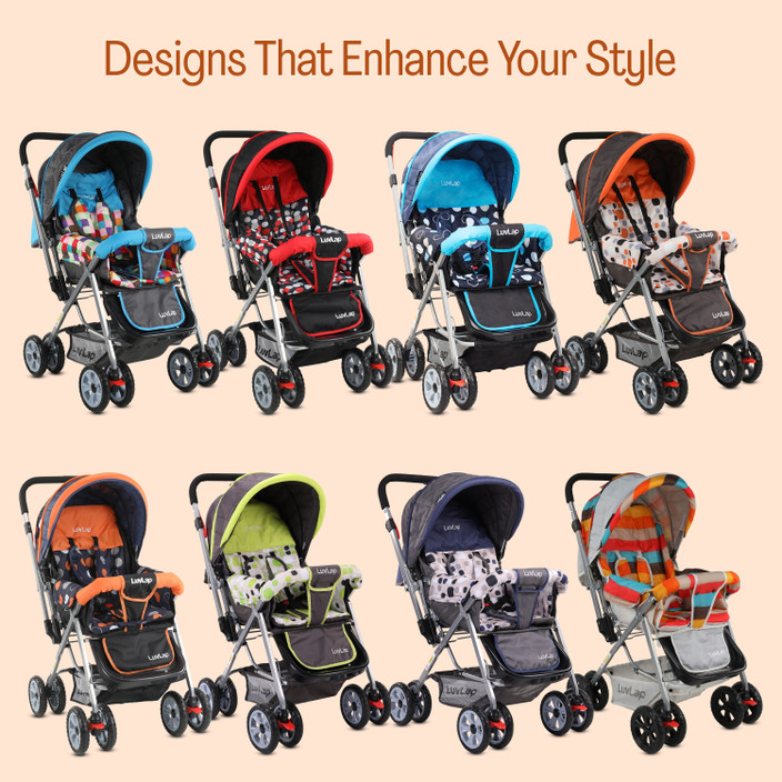LuvLap Sunshine Stroller/Pram, Easy Fold, for Newborn Baby/Kids,