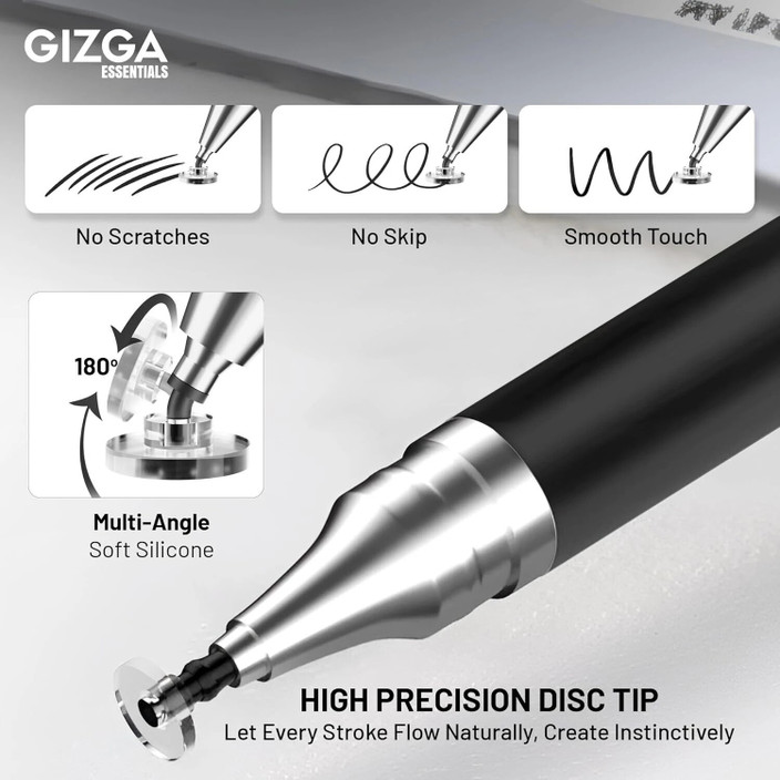 Gizga Essentials 3rd Gen Fine Tip Stylus Pen Lightweight, Magnetic Cap, for  All Touchscreens Stylus