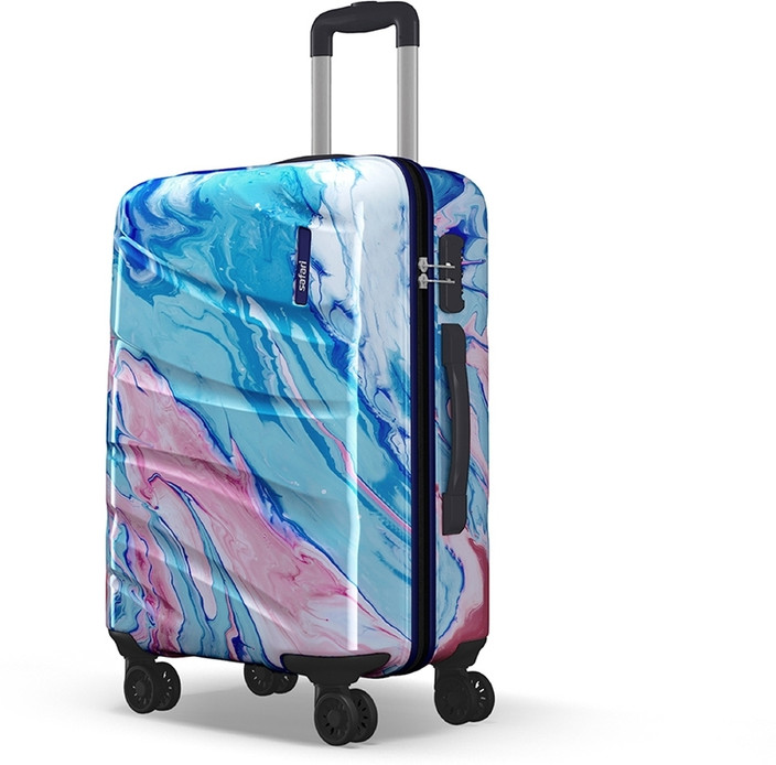 Printed Fiber Trolley Bags Safari Luma Set Of Printed Hard Trolley Bag