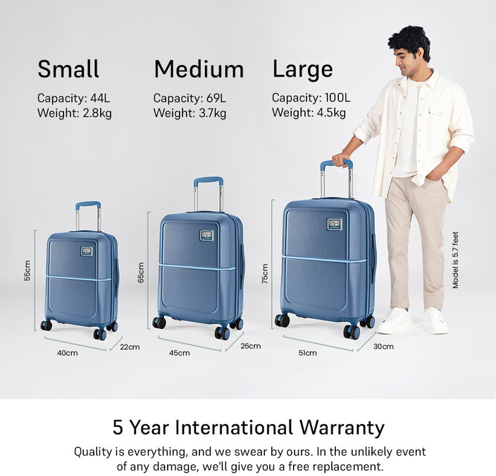 Urban Jungle by Safari Calibr Azur Cabin Check-in Set Wheels