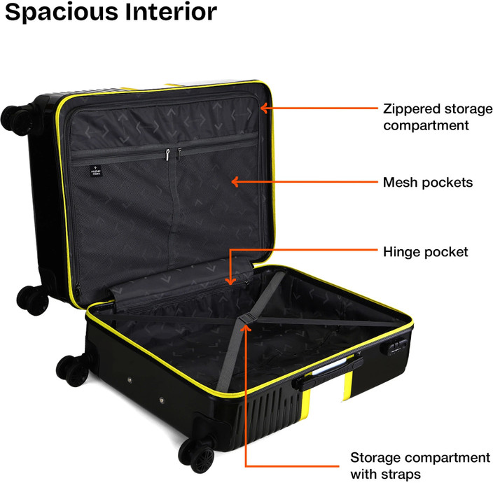 NASHER MILES Mexico Hard-Sided Polycarbonate Check-in Luggage