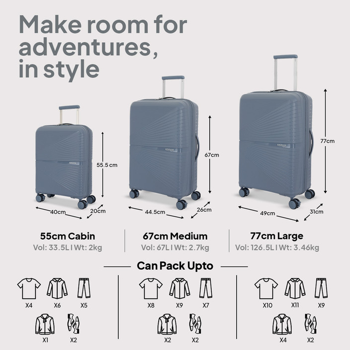 Trolley Suitcase American Tourister Trolley Bag Size Chart Size