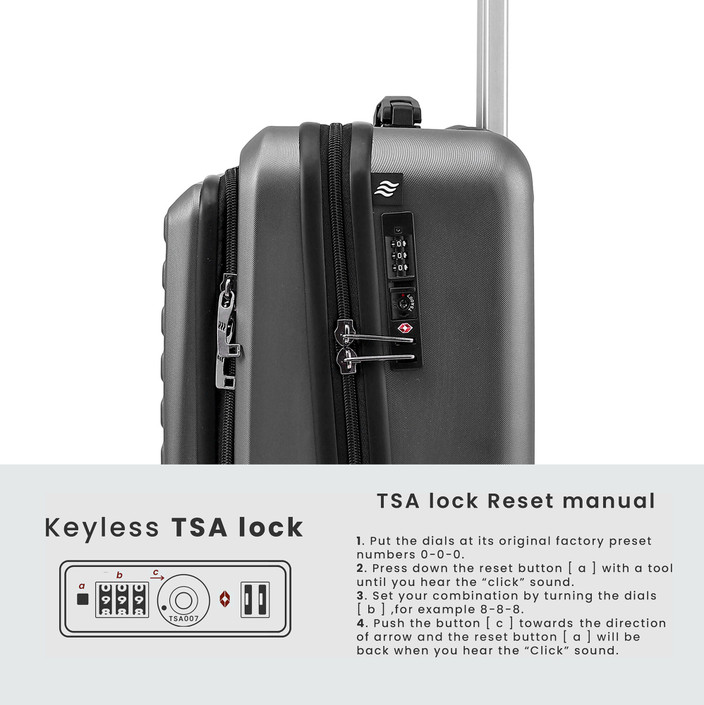 Trolley Bag Tripp Suitcase Lock Tsa007 Lizipai Set Of TSA007