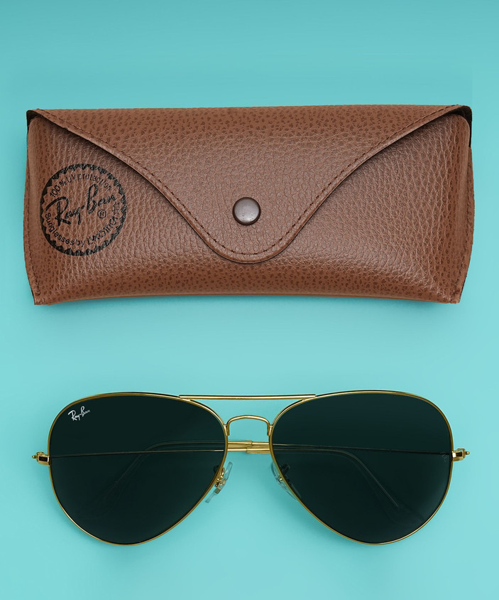 Buy Ray-Ban Aviator Sunglasses Green For Men Online Best Prices