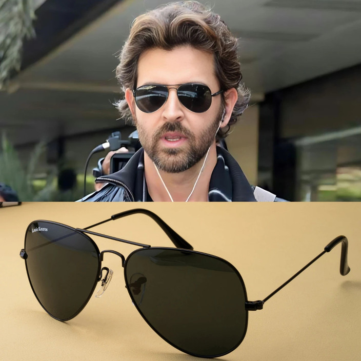 Wearing Sunglasses Sunglasses Purpose Buy LOUIS KOUROS Aviator Sunglasses  Black For Men Women Online