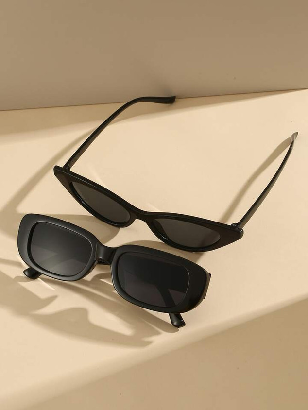 Buy I Flash Cat-eye, Retro Square Sunglasses Black, Black For Men