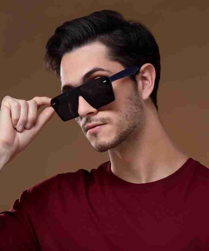 Buy VOYAGE Retro Square Sunglasses Black, Blue For Men Women