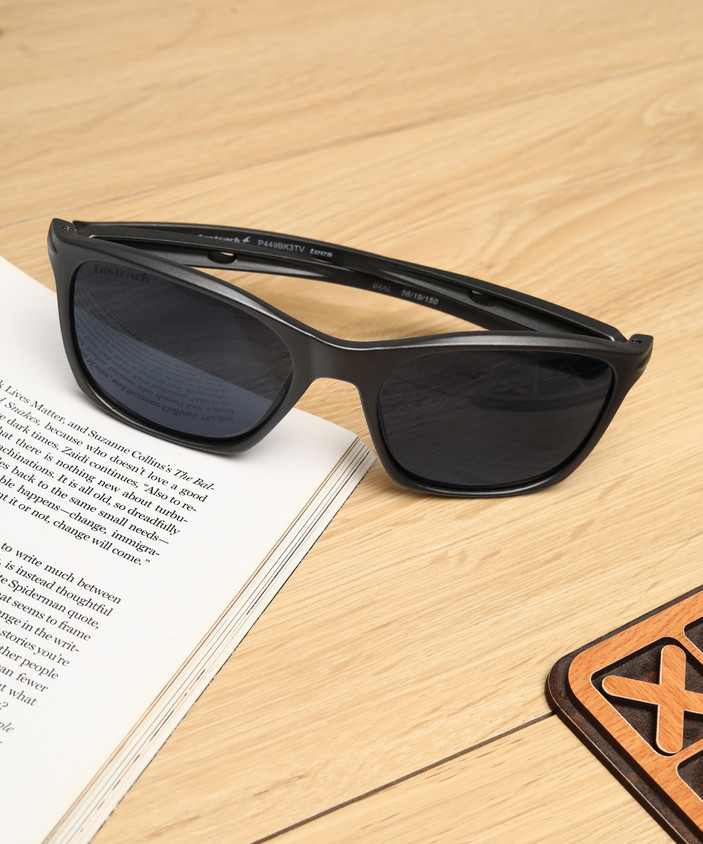 Black Wayfarer Fastrack Gents Sunglasses Tees Fastrack Polarized