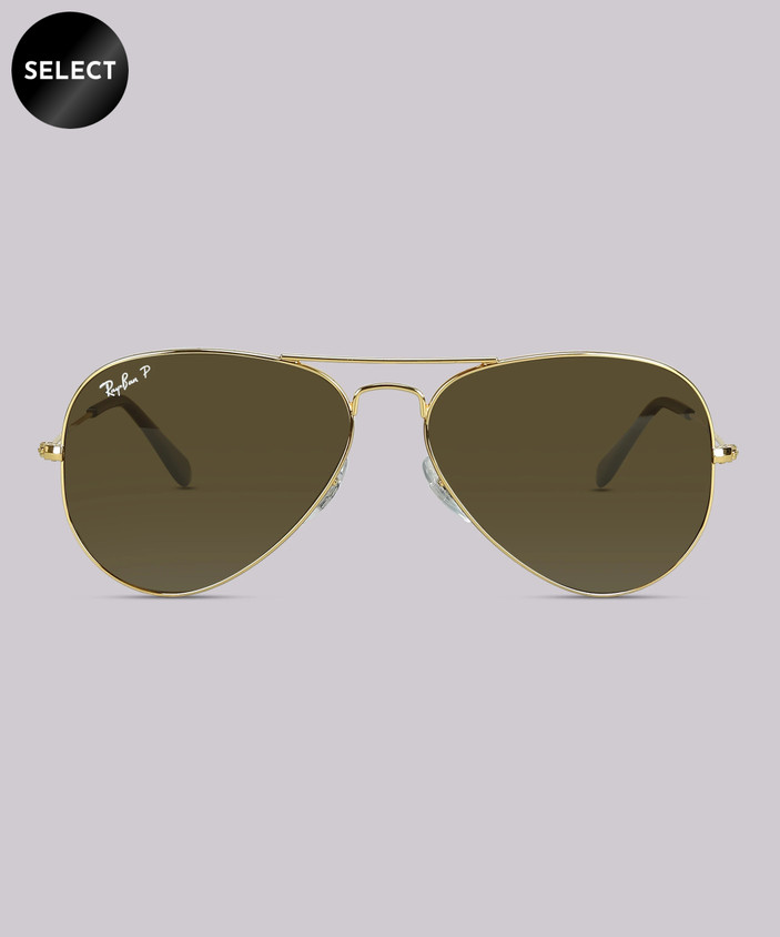 Buy Ray-Ban Aviator Sunglasses Grey For Men Online Best Prices