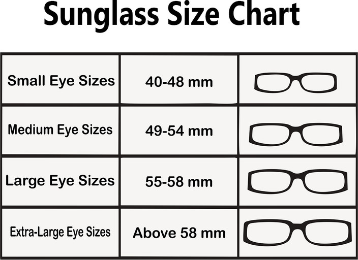 Sunglasses Size Chart Mm Eyewear Ray Ban Aviators Size Guide Ray