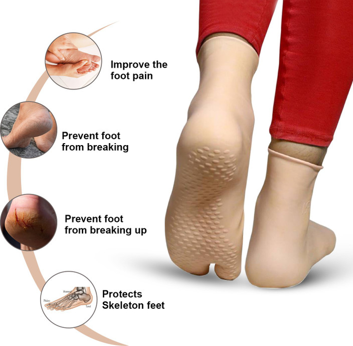 Dr Foot Silicone Socks |Dry Cracking Skin Unisex Full Length