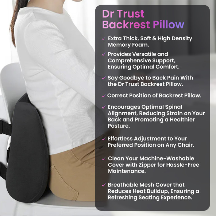 Dr Trust (USA) rest cushion orthopedic pillow For pain Office