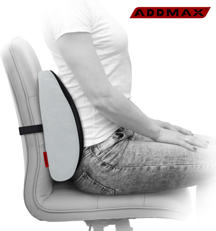 Addmax 100% Memory Foam Orthopedic Lumbar Support Back Pillow