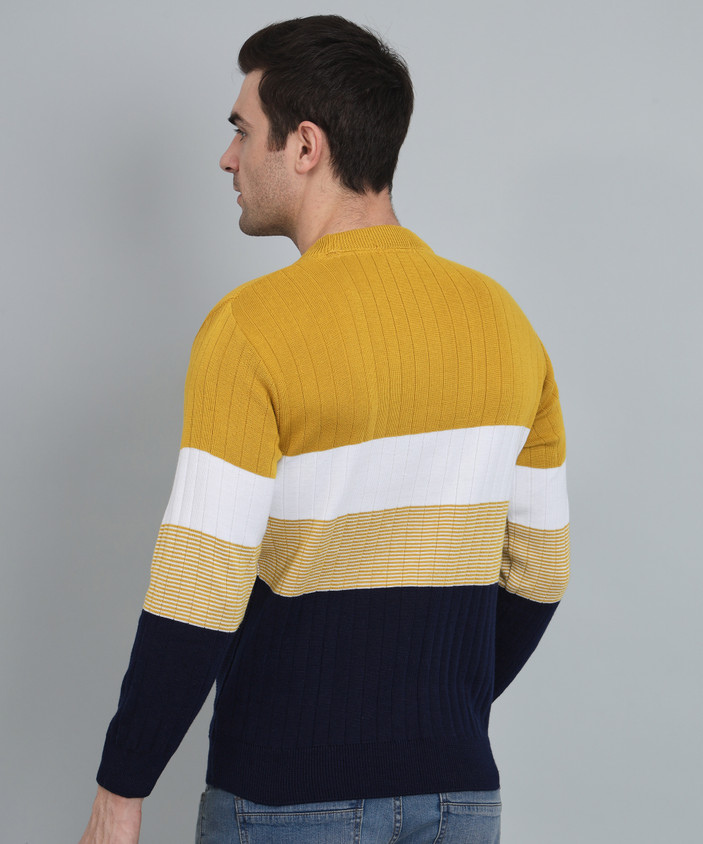 MORKEL Colorblock Round Neck Casual Men Multicolor Sweater Buy