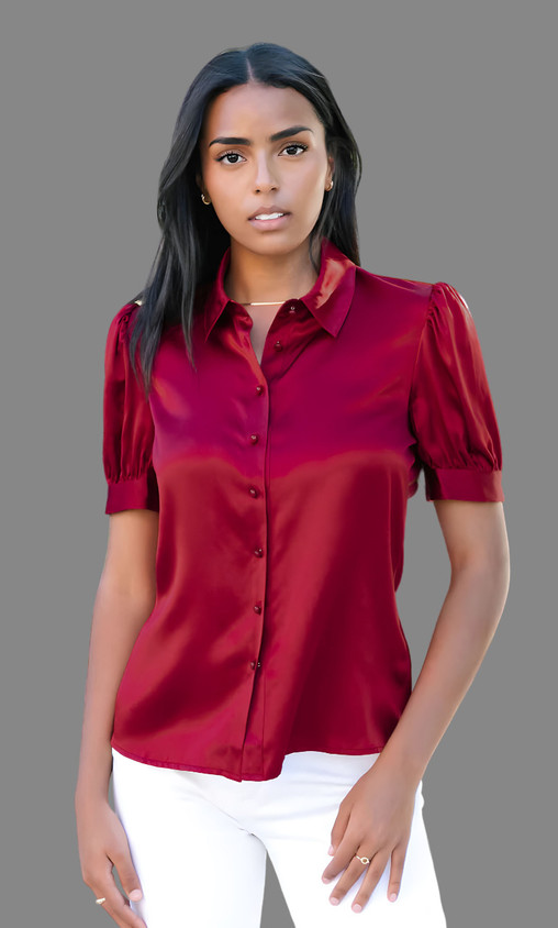 Red Shirt Dress Shirts Burgundy Formal Shirt SADBHAVNAFABRIC