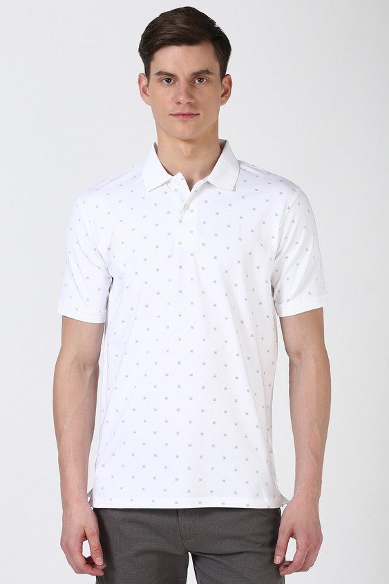 Peter England Polo Neck T Shirts White Buy Peter England Men White