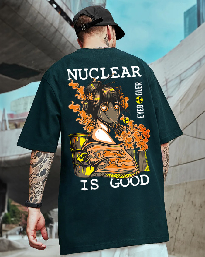 EyeBogler Printed, Typography Men Round Neck Dark Blue T-Shirt