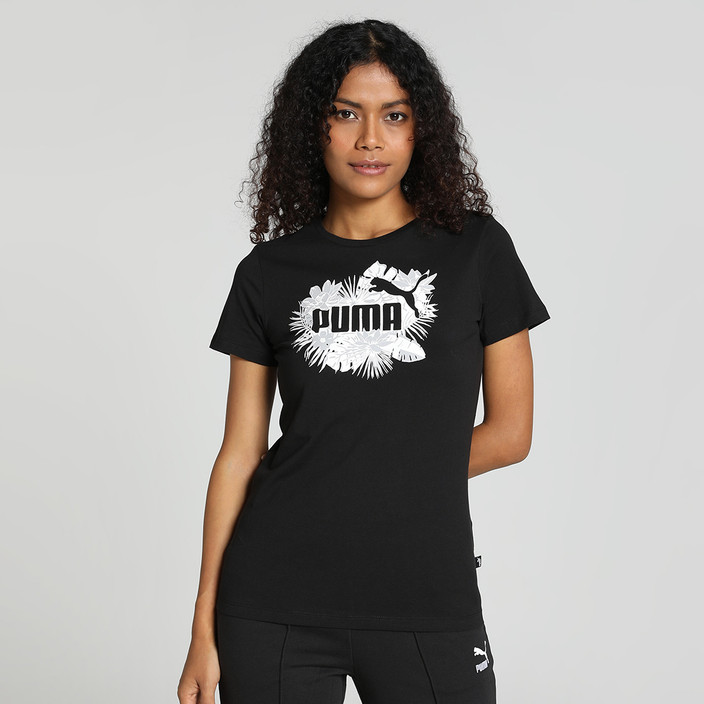 PUMA Printed Women Round Neck Black T-Shirt Buy PUMA Printed