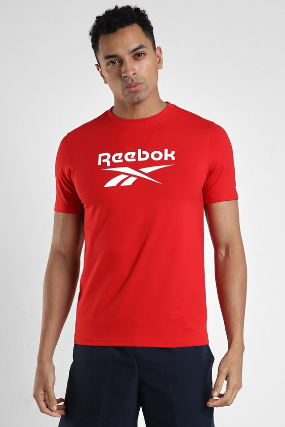 REEBOK Printed Men Round Neck Red T-Shirt Buy REEBOK Printed Men