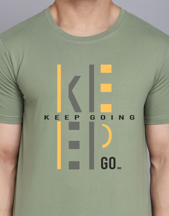 Cryptic Printed Men Round Neck Light Green T-Shirt