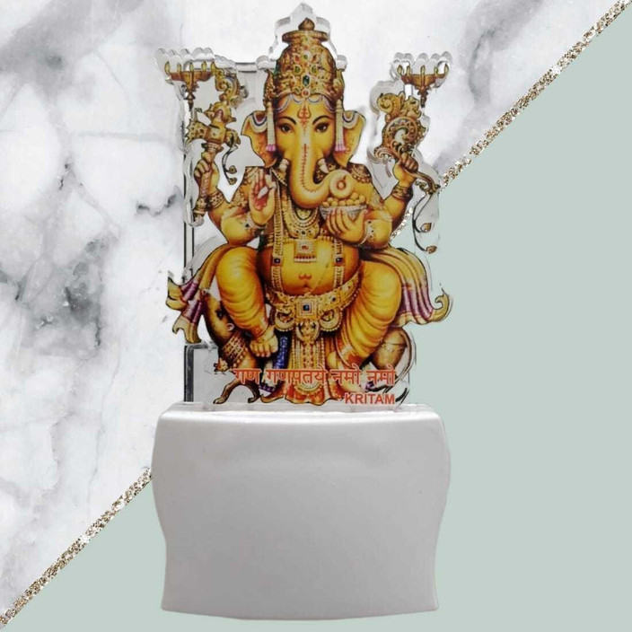KRITAM GANESH JI 3D Illusion LED Light Bedroom Decoration