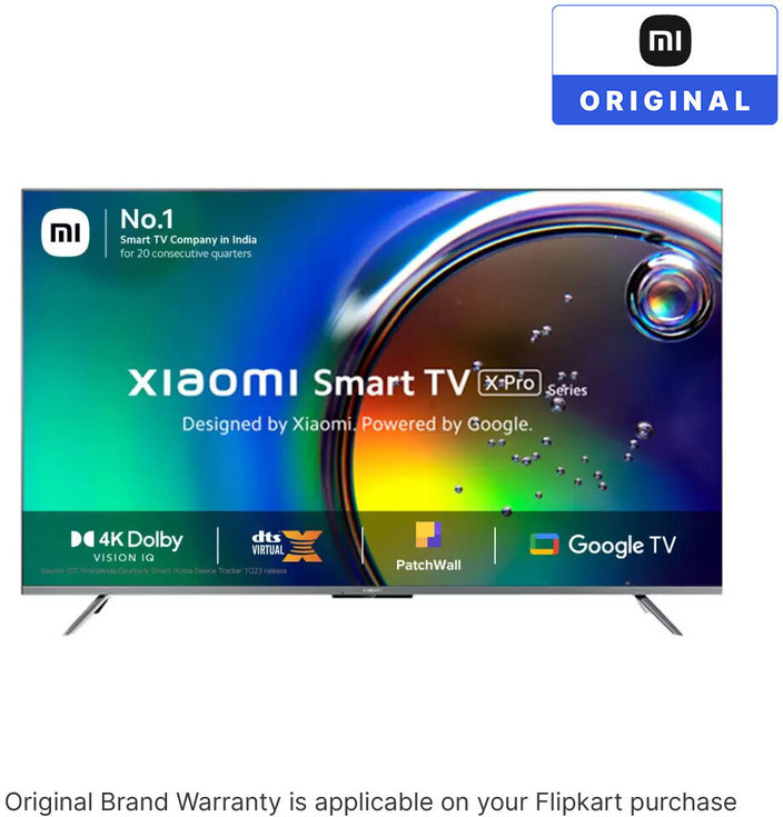 XIAOMI by Mi X Pro 125 cm (50 inch) Ultra HD (4K) LED Smart Google TV with  Dolby Vision IQ HDR10+ Dolby Atmos DTS X Vivid Picture Engine