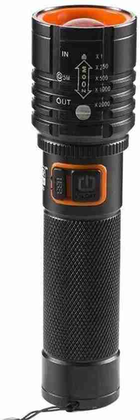 MZ 035 -ZOOMABLE LED METAL 5 MODE Flashlight, Super Bright Torch