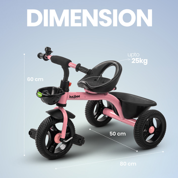 Pink Big Wheels For Year Olds Baybee Gezee 2-in-1 Baby Tricycle