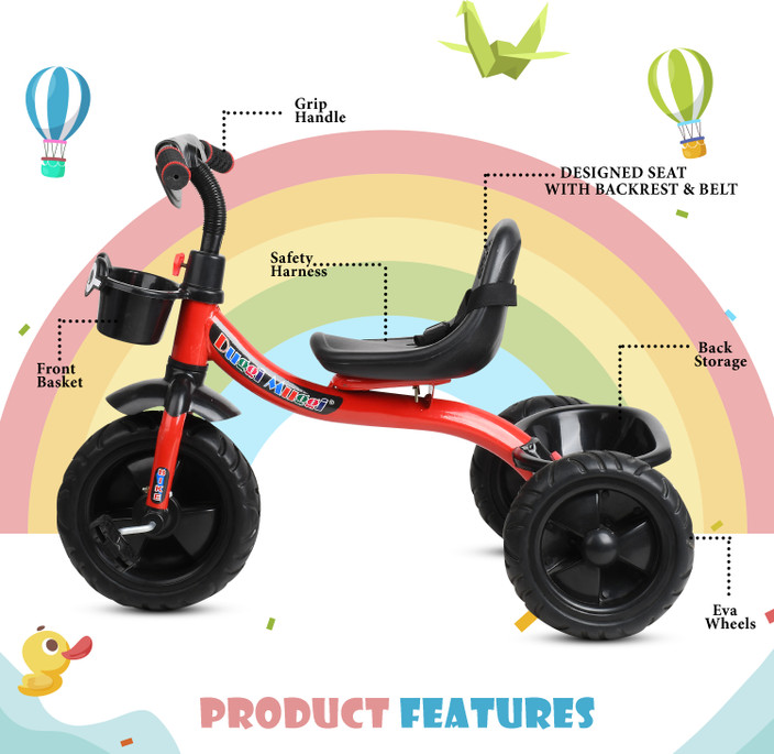 Bikes Red Rider Tricycle TOYSHOPPEE Smartest And Safest Kids