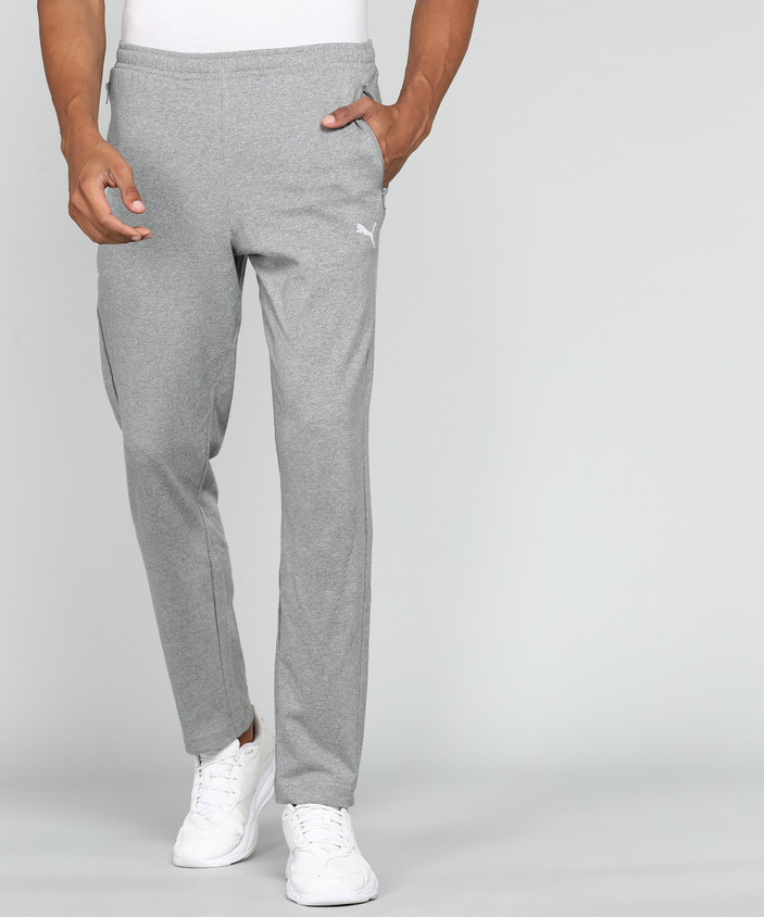 Tracksuit Bottoms Jogging Sweet Pants Gris PUMA Zippered Jersey