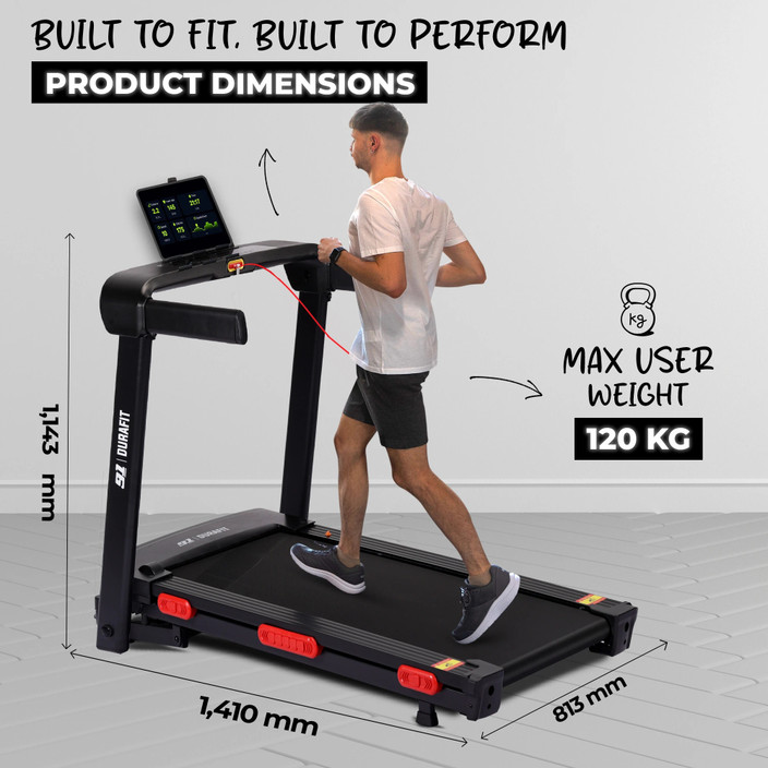 Trax Jogger Fox Pro Treadmill Durafit Hike HP Peak|25-Auto Incline