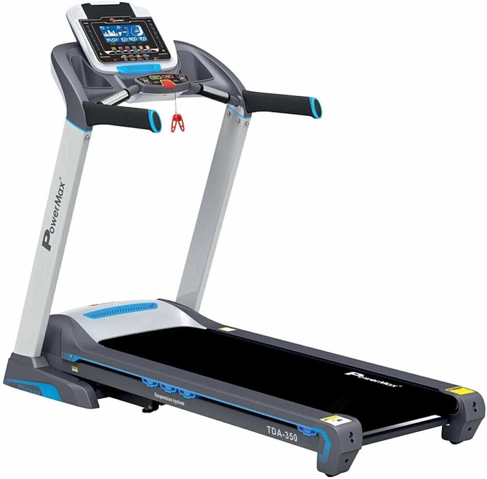 Powermax Fitness TDA-350 (6HP) 400m Track UI, 18 Level Auto Incline, Motorized Treadmill (Max Weight:120 kg)