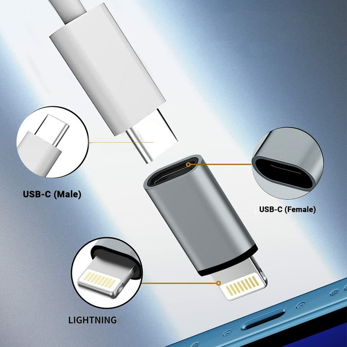 Lightning Cable Usb C Male To Lightning Adapter Female FKU (8PC