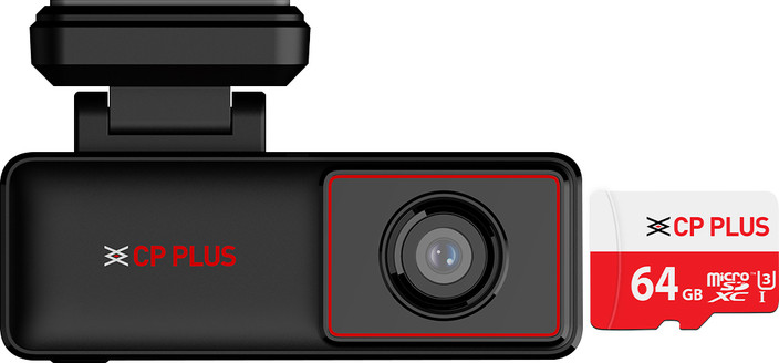 Rear Camera Best Gps Dash Cam Combo CP PLUS CP-AD-H2B-W With 64 GB