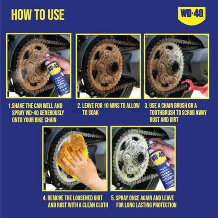 Chain Sprocket How To Clean And Grease A Bike Chain WD40 (170 Gm
