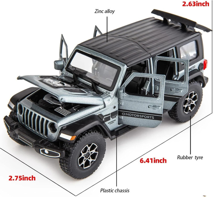 Zuuluzrs Diecast Model Alloy Jeep Wrangler Rubicon 1941 Metal with