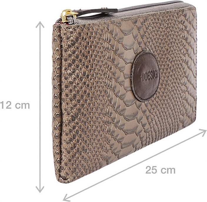 HIDESIGN Women Casual Silver Genuine Leather Wallet