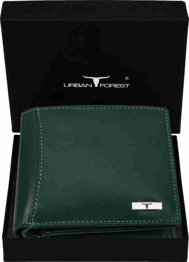 FLIP & DRAW 【2LP】 GREEN ASSASSIN DOLLAR URBAN FOREST Men Casual Green Genuine Leather Wallet Aniline Green