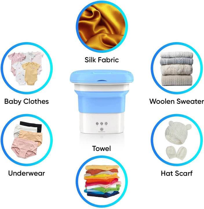 tmwilla Mini Portable Washing Machine Folding Washing Machine