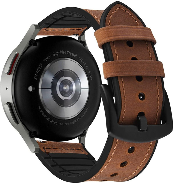 Leather Samsung Galaxy 46mm Watch Bands KHR Leather Strap Band For