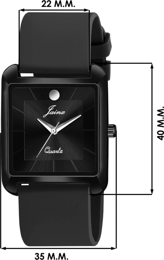 Jam Tangan Flipkart Waterproof Watch JAINX Square Shape Black