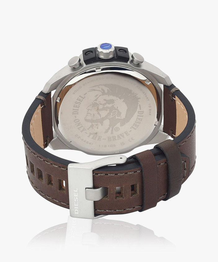 Diesel 10 Bar With Leather Strap Diesel Mega Chief Chronograph