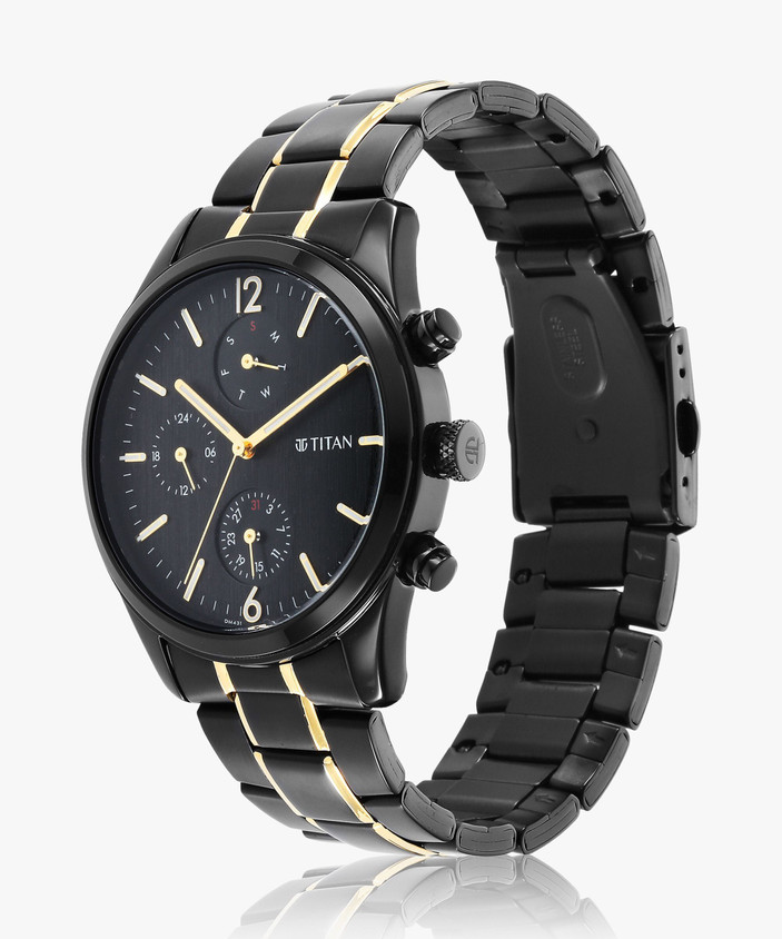 Titan Neo Titan Watches With Black Metal Chain Buy Titan Round Men