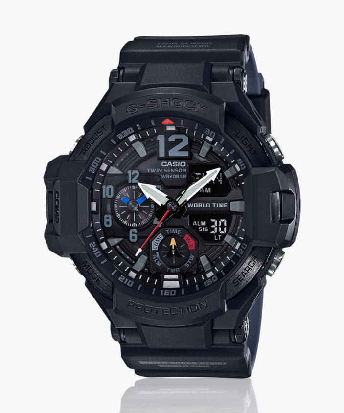 G Shock Casio Twin Sensor Watches CASIO G-Shock Men Black Analogue