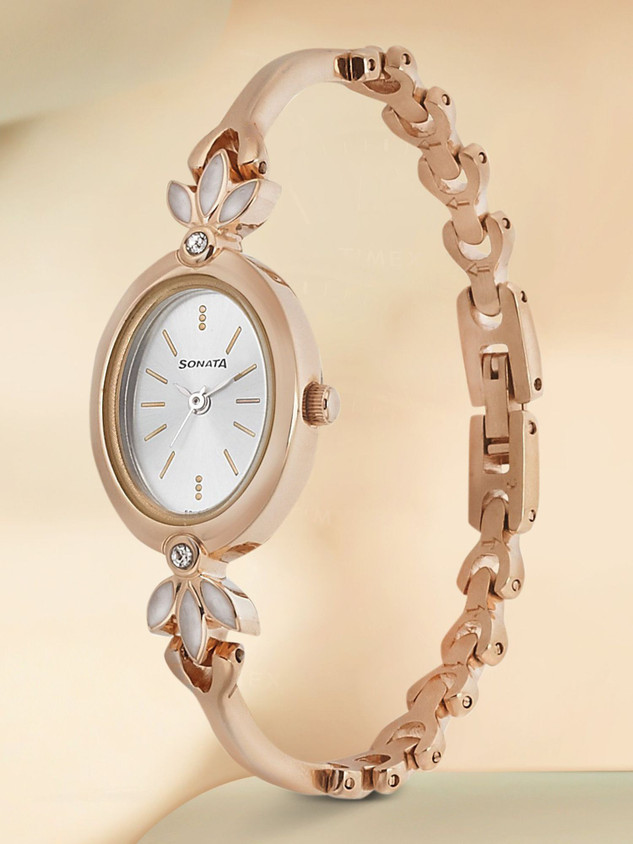 SONATA NP8091WM01 Blush Analog Watch For Women