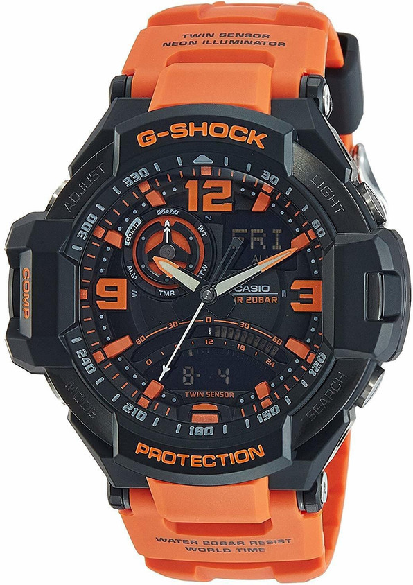 Casio Ga 100l G Shock Ga 100 Orange Casio G-Shock Blue Orange