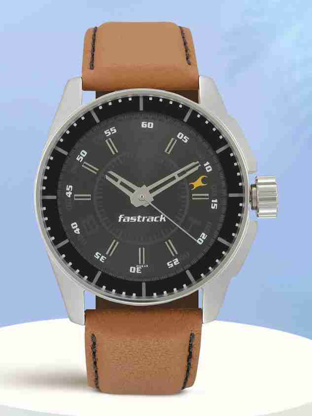 Fastrack Black Magic Analog Watch Fastrack Men Wrist Watch Leather