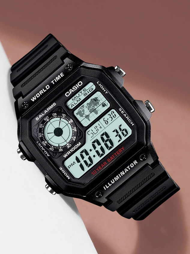 Watch Casio 1200 Wh Casio Illuminator World Time Watch Alarms