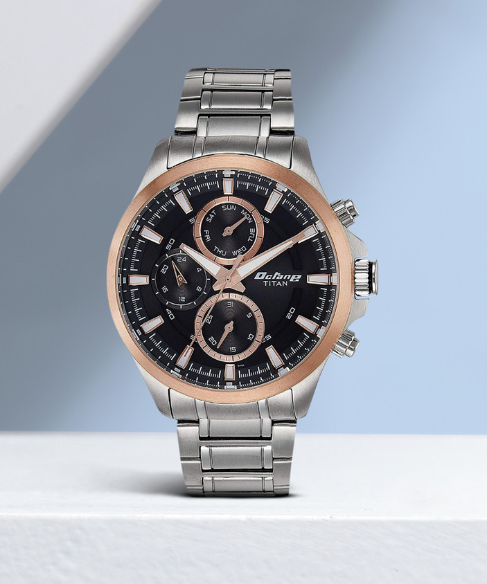 Wrist Watch Titan Octane New Models Titan Octane Hyper Lume Black