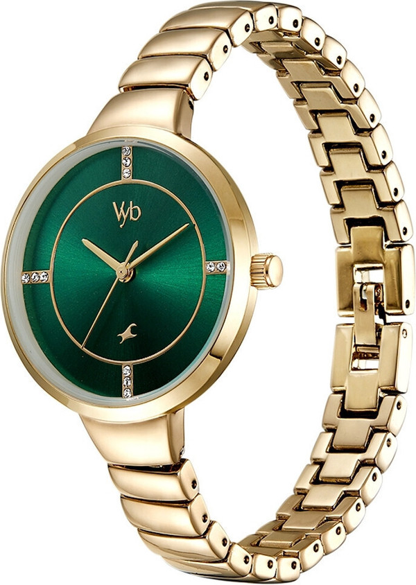 Green Dial Fastrack Watch Under 2500 Fastrack Stunners Quartz Analog Green Dial Leather Strap Watch For Girls